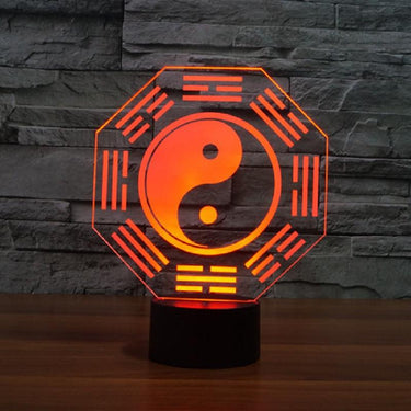 Yin & Yang Tai Chi Color Changing Illusion Lamp